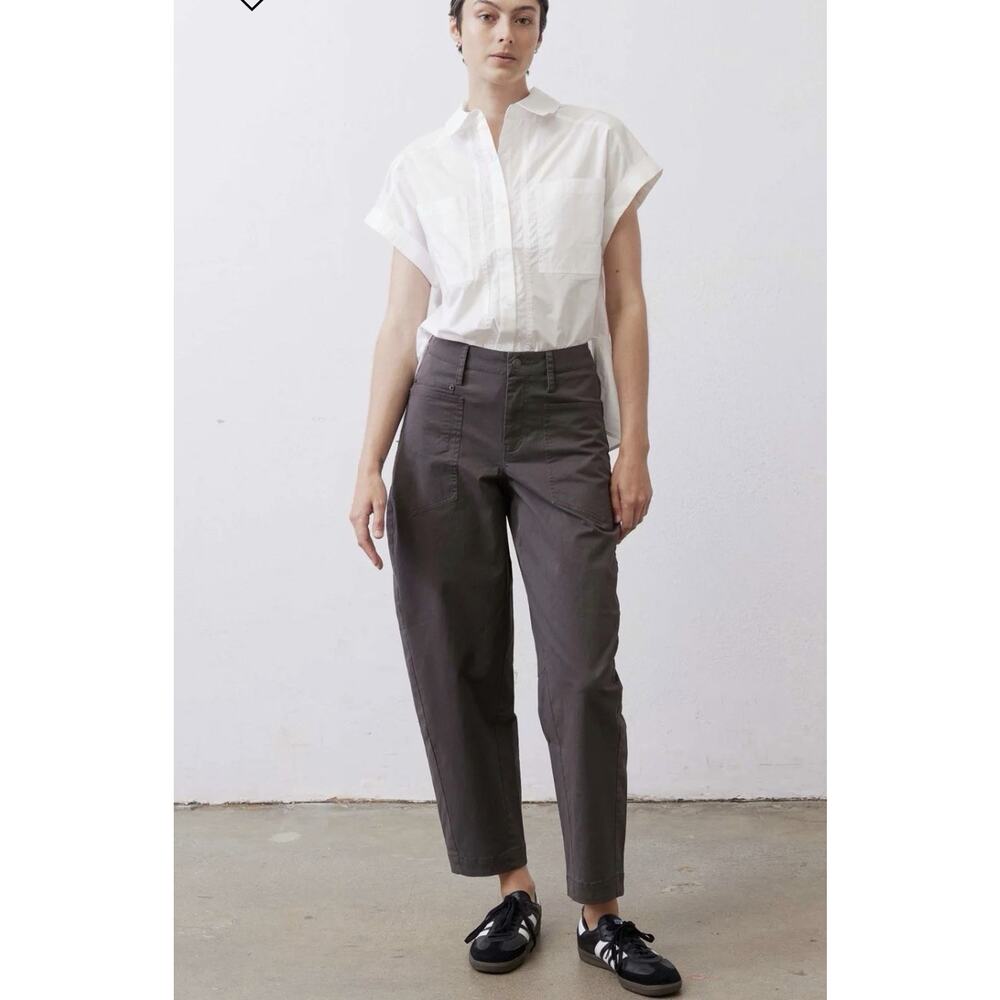 NEW Ruti The Slouchy Soft Twill Pants•12•Midnight Mist Barrel Trouser Pant $259 - Picture 6 of 9